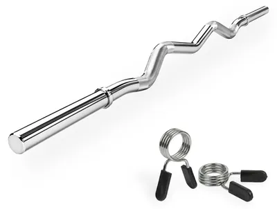 Produktbild von VirtuFit Curlstange EZ 120 cm inkl. Federclips 30 mm