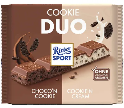 Produktbild von Ritter Sport Cookie Duo 218g