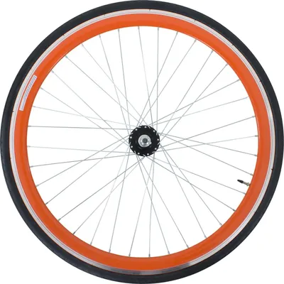 Immagine prodotto di Galano Blade 700c: bici completa da fixie con ruota posteriore, mozzo FlipFlop e pneumatici da fixie arancioni