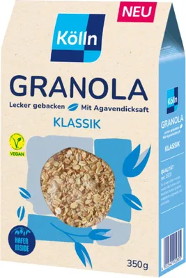 A product package for Kölln Granola Klassik.
