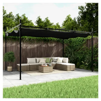 Produktbild von Pavillon Pergola mit Schiebedach Anthrazit 395x292x230 cm