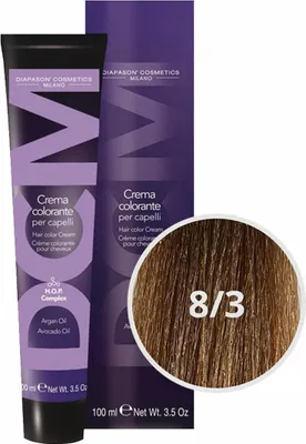 Produktbild von Diapason Haarfarbe Diapason Color Hair Color Cream 8/3 Light Golden Blond