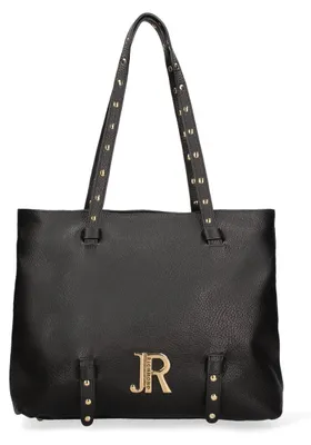 Immagine prodotto di Borsa a Spalla Donna Pelle Dollaro con Zip e Tracolla Regolabile Italy Black and Gold UNICA 32x26x11 cm JR-W-1204-DO-BLACK-GOLD
