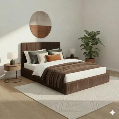 Produktbild von FurMeb24 Polsterbett POSO 1 - 160 x 200 cm - ohne Matratze - Stoff Poso 06