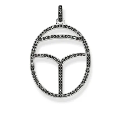 Produktbild von Thomas Sabo Damen Anhänger 925 Silber Silber/Schwarz PE742-643-11