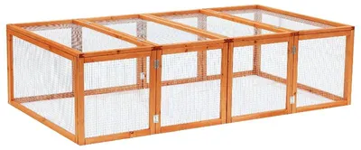Immagine prodotto di Recinto per conigli in legno per esterni | Colore: legno naturale | Dimensioni: 100x181x48 cm