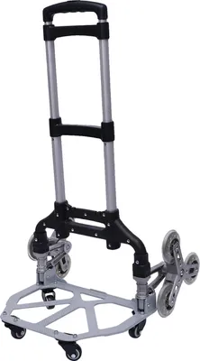 Image de Chariot montant les escaliers, capacité de charge 75 kg, design pliable, noir