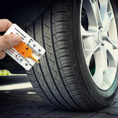 Set von 4 Reifenprofiltiefenmessern 0-20mm für Auto und Motorrad