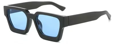 Produktbild von Vintage-Sonnenbrille im rechteckigen Design für Damen und Herren, klobige Retro-Sonnenbrille mit UV400-Schutz