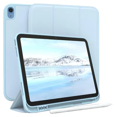 Produktbild von EAZY CASE Smartcase mit Stifthalter für Apple iPad 10,9" (10. Gen.) Hülle mit Stifthalterung, Tablet Cover aufstellbar  10,9 Zoll in Blau