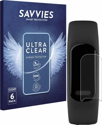 Produktbild von 6x Für Garmin Vivosmart 5 Schutzfolie Savvies Displayschutz Display Schutz Folie Klar Transparent