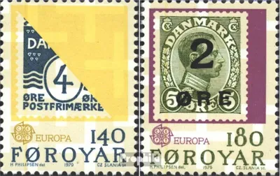 Produktbild von Briefmarken Dänemark - Färöer 1979 Mi 43-44 (kompl.Ausg.) postfrisch Postwesen