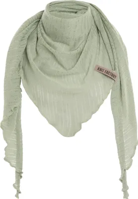 Produktbild von Knit Factory Jose Dreieckstuch - Sage Green - 190x85 cm