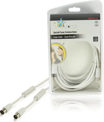 Produktbild von HQ Koaxkabel Koax Stecker - Koax Kupplung 5,00 m HQB-031-5.0
