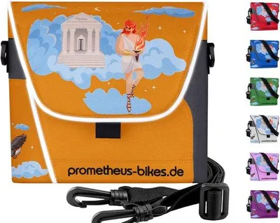 Produktbild von Kinderstuurtas mit Trageriemen und Reflektorstreifen, orange, 3 Riemen