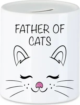 Produktbild von Father of Cats Spardose Katzen-Papa Geschenk Katzenliebhaber Katzenbesitzer Katzen Kätzchen