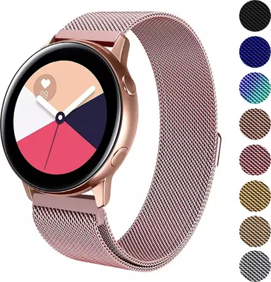 Produktbild von Milanese Armband für ihre Uhr, Stegbreite 22mm, Huawei Watch GT 2, Samsung Active2 – Rosé