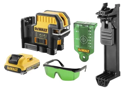 DEWALT Kreuzlinienlaser 12V DCE0825D1G 30m + 5-Punkt grün