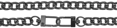 Produktbild von 1 Taschenkette 40 cm lang mit Karabinerhaken aus Metall Trageriemen Schulterriemen Variantenwahl, Größe:Variante 3 | 40 x 0.9 x 0.3 cm, Farbe:schwarz