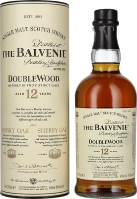 Produktbild von The Balvenie 12 Jahre Old Double Wood Single Malt Scotch Whisky in Geschenkpackung | 40 % vol | 0,7 l