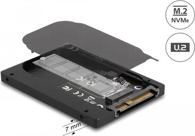 Image de DELOCK 2.5 Konverter U.2 SFF-8639 zu M.2 NVMe Key M - 7 mm H