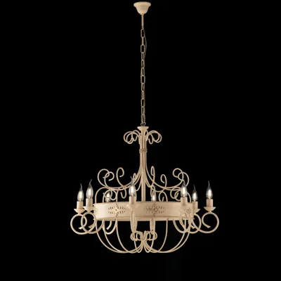 Obrázok produktu pre Baltimora Rustikálny luster Ivory Gold 8 svetiel E14
