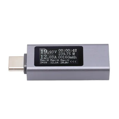 Produktbild von Tester USB, tester USB typu C, tester napięcia prądu USB, miernik testera USB, multimetr testera USB, woltomierz prądu napięcia, amperomierz, multimetr cyfrowy, wielofunkcyjny tester USB