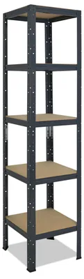 Zdjęcie produktu dla shelfplaza HOME 200x60x60 cm regał do dużych obciążeń w kolorze antracyt z 5 półkami i udźwigiem 175 kg na półkę