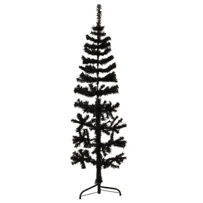 Image de Maison Exclusive - Support pour sapin de Noël artificiel, design élancé, couleur noire, 150 cm