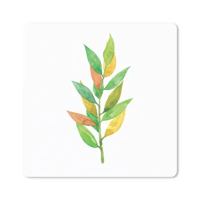 Produktbild von MuchoWow® Mauspad Mousepad Aquarelle - Blätter - Pflanzen 30x30 cm - Mousepads - Maus Mat - Pad - Mausunterlage - Gaming