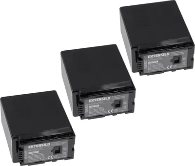 Produktbild von EXTENSILO 3x Akku kompatibel mit Panasonic HDC-TM350, NV-GS98GK, HDC-TM750, HDC-TM700K, HDC-TM700, HDC-TM650, NV-GS90 Kamera (7800 mAh, 7,2 V, Li-Ion)