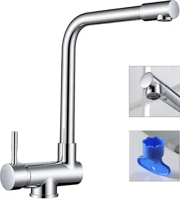 Produktbild von AICA Wasserhahn Faltbare 360° Drehbare Chrom Küchenarmatur 304 Edelstahl Hochdruckfest Mischbatterie Spültischarmatur