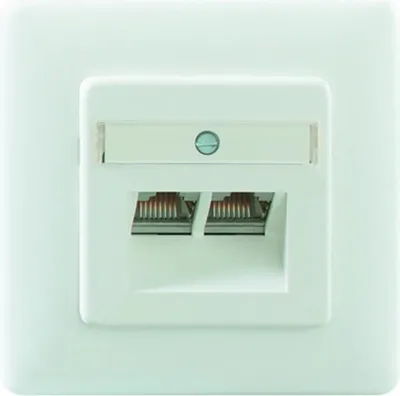 Immagine prodotto di Rutenbeck Scatola di derivazione doppia, Cat6a iso FLEX, con copertura, bianco polare, 1 pz.