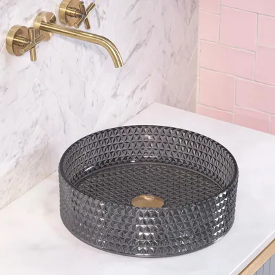 Produktbild von Rea Aufsatzwaschbecken Cristal 35 Round Black
