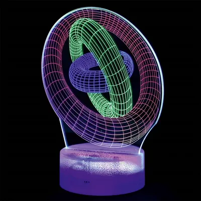 Zdjęcie produktu dla Świecące pierścienie LED 3D.