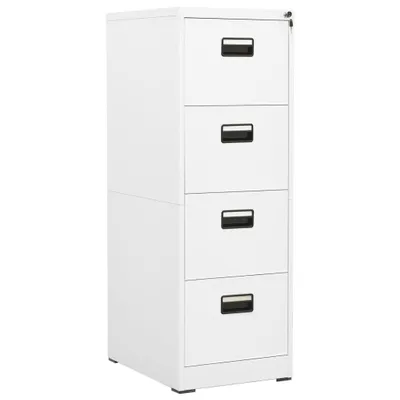 Obrázok produktu pre vidaXL Skriňa na dokumenty biela 46x62x133 cm oceľ
