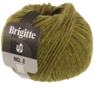 Produktbild von Lana Grossa BRIGITTE NO. 2 Wolle 50 g 140 m Alpaka Baumwolle Strickgarn Farbe 066 - Olivgrün
