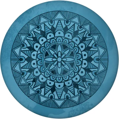 Produktbild von Mandala in Blau Magnet rund mit Flaschenöffner