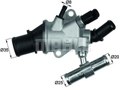 Produktbild von MAHLE Thermostat Kühlmittel 88°C für ALFA ROMEO 156 (932) für LANCIA LYBRA SW (839BX)