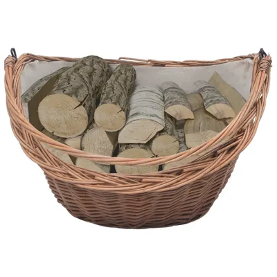 Produktbild von vidaXL Holzkorb mit Tragegriff 60 x 44 x 55 cm Natur Weide
