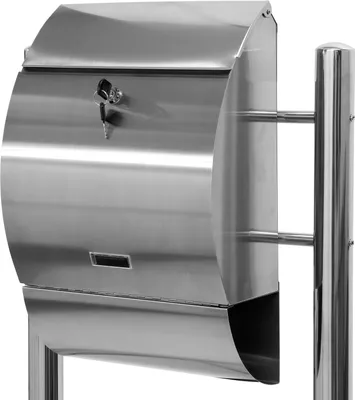 Obrázek produktu pro Podstavná poštovní schránka Poštovní schránka z nerezové oceli V2A Poštovní schránka s přihrádkou na noviny 126 cm