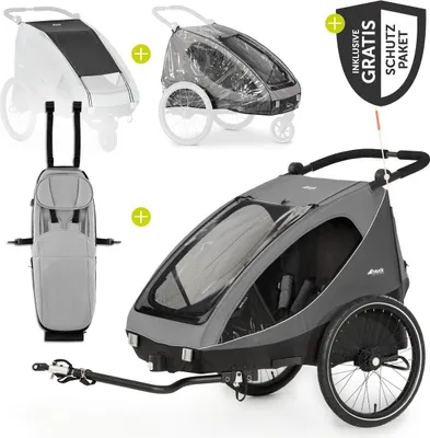 Produktbild von Hauck 2in1 Fahrradanhänger Sparset Dryk Duo