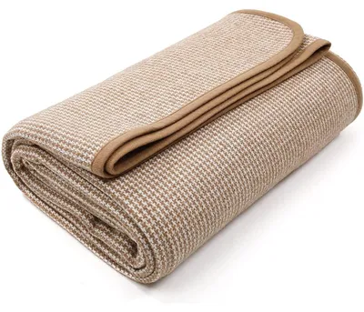 Produktbild von Wolldecke Campingdecke Kuscheldecke Wolle 160 x 200 cm Warmes Gelb Waschbar
