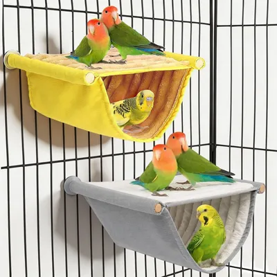 Imagen del producto de Omgoods - Juego de 2 hamacas para pájaros, ideales para periquitos y pequeños animales