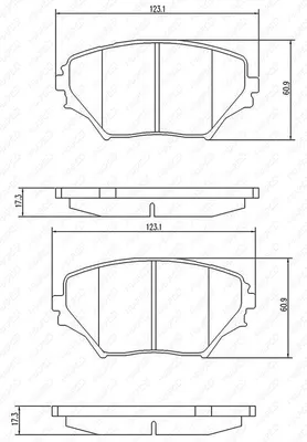Produktbild von Scheibenbremsbelagsatz VA, TOYOTA RAV 4 II