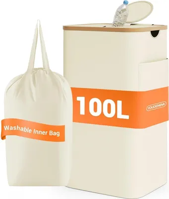Produktbild von Pfandflaschen Sammelbehälter 100L mit Deckel & Geruchsdicht Beige