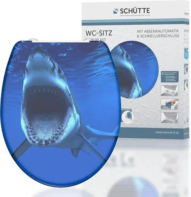 Produktbild von Duroplast Toilettenbrille O-Form Schwarz mit doppelter Absenkautomatik und Schnellentriegelung