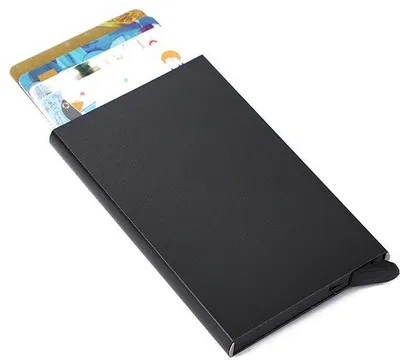 Obrázok produktu pre Puzdro na kreditné karty s automatickým zipsom, čierne