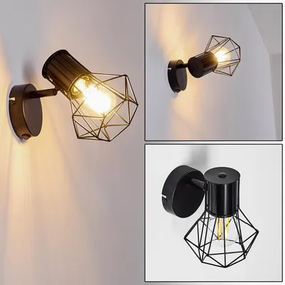 Produktbild von Pomari »Pomari« verstellbare Wandlampe aus Metall in Schwarz