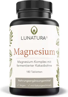 Produktbild von Lunatura Magnesium-Komplex mit fermentierter Kakaobohne - 180 Tabletten